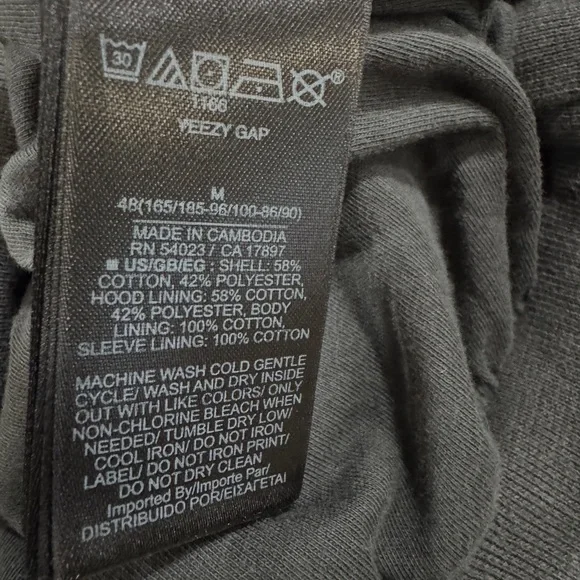 GAP x Yeezy Engineered Balenciaga Hoodie in size Medium NWOT